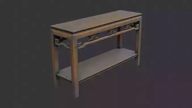 Vintage Carved Wood Side Table