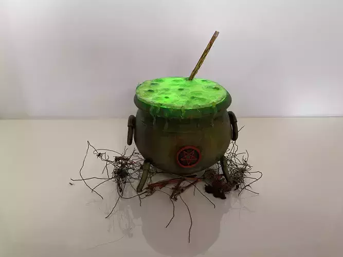 Witchs Cauldron Low-poly 3D model Witchs Cauldron Low-poly 3D model