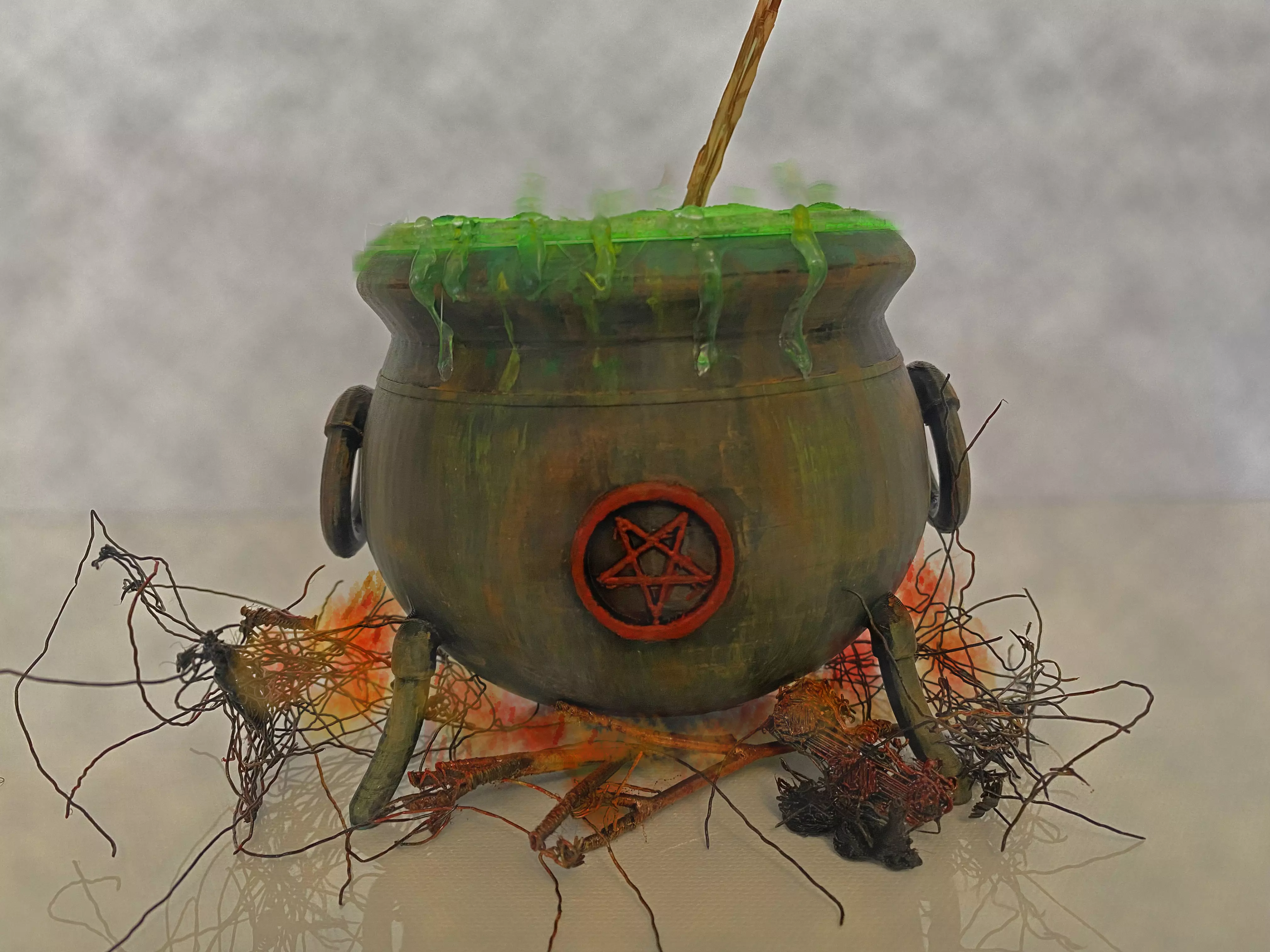 Witchs Cauldron Low-poly 3D model_2