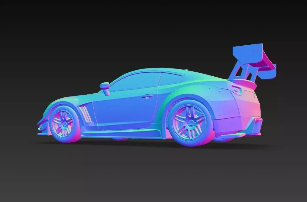 Track Ready Widebody Concept Coupe 3D print model_35