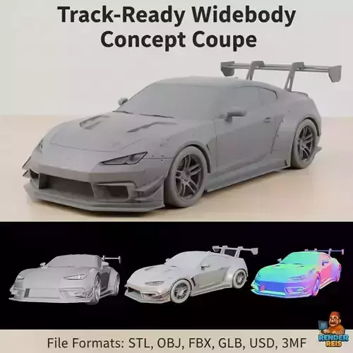 Track Ready Widebody Concept Coupe 3D print model