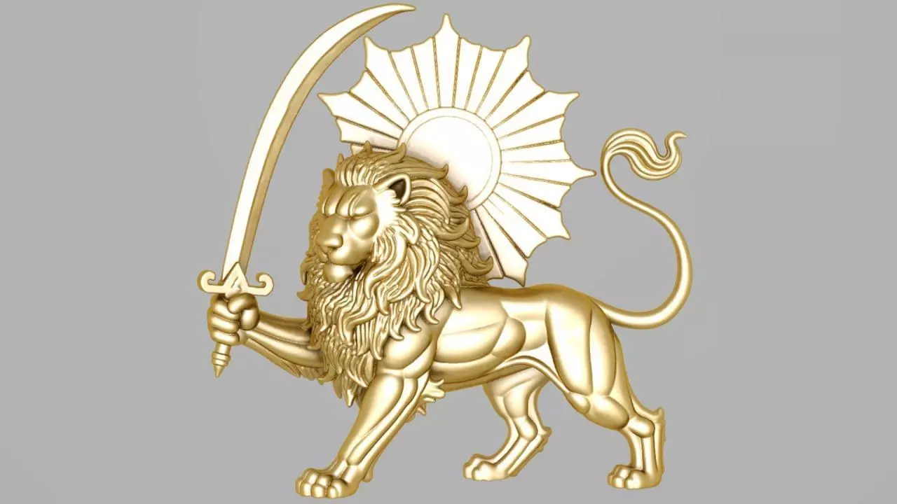 Full lion and sun 3D print model_0
