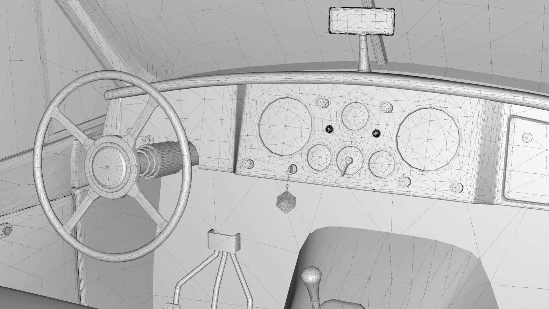 Jaguar XK140 Coupe 1954 Low-poly 3D model_18