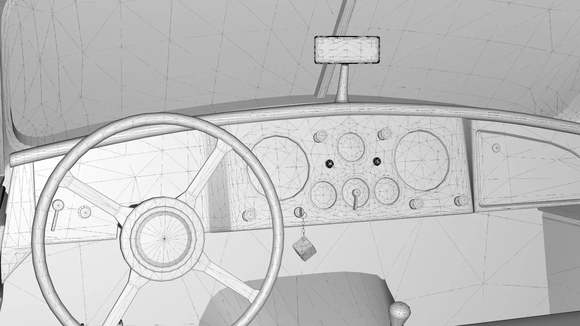 Jaguar XK140 Coupe 1954 Low-poly 3D model_17