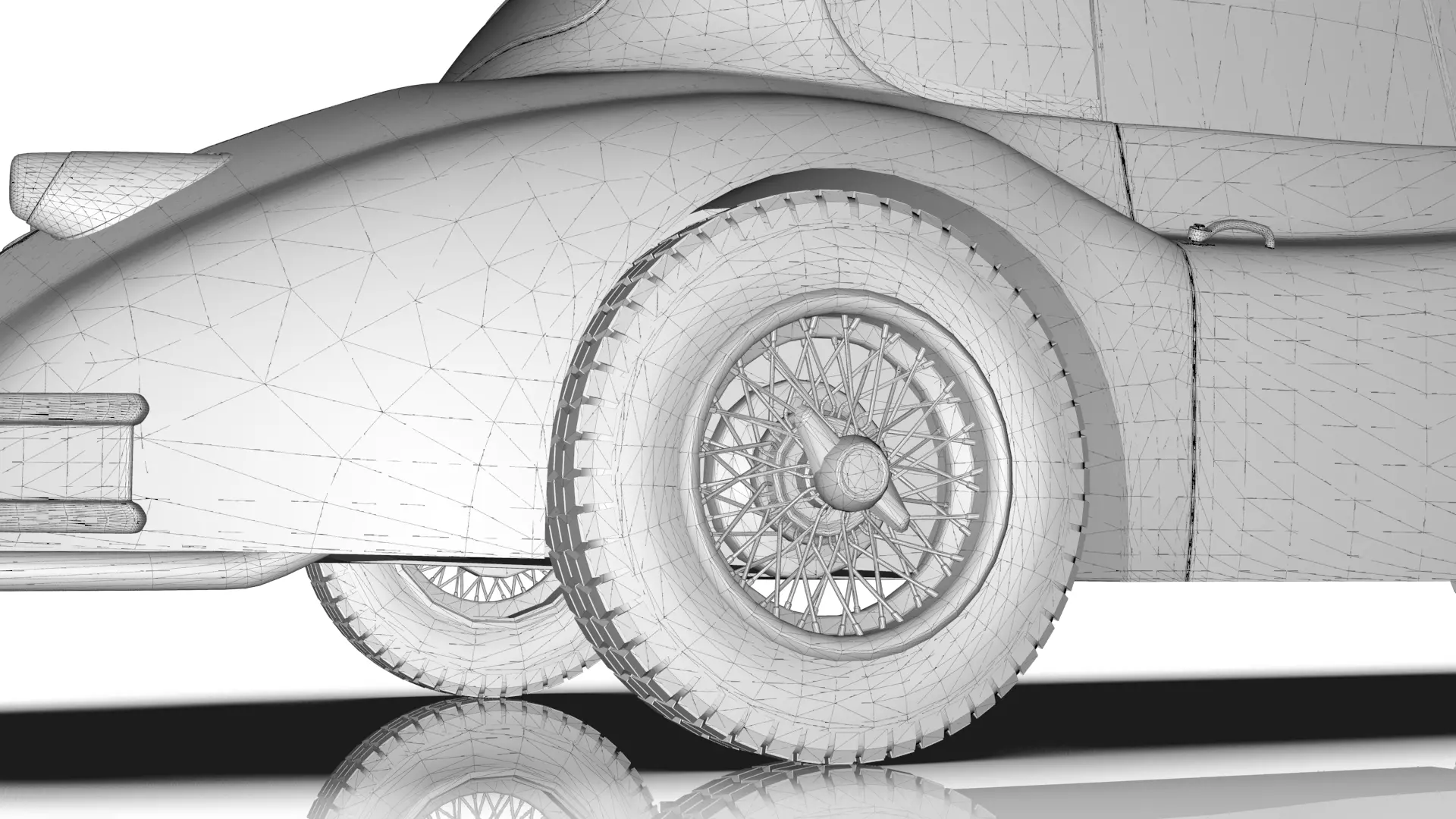 Jaguar XK140 Coupe 1954 Low-poly 3D model_20