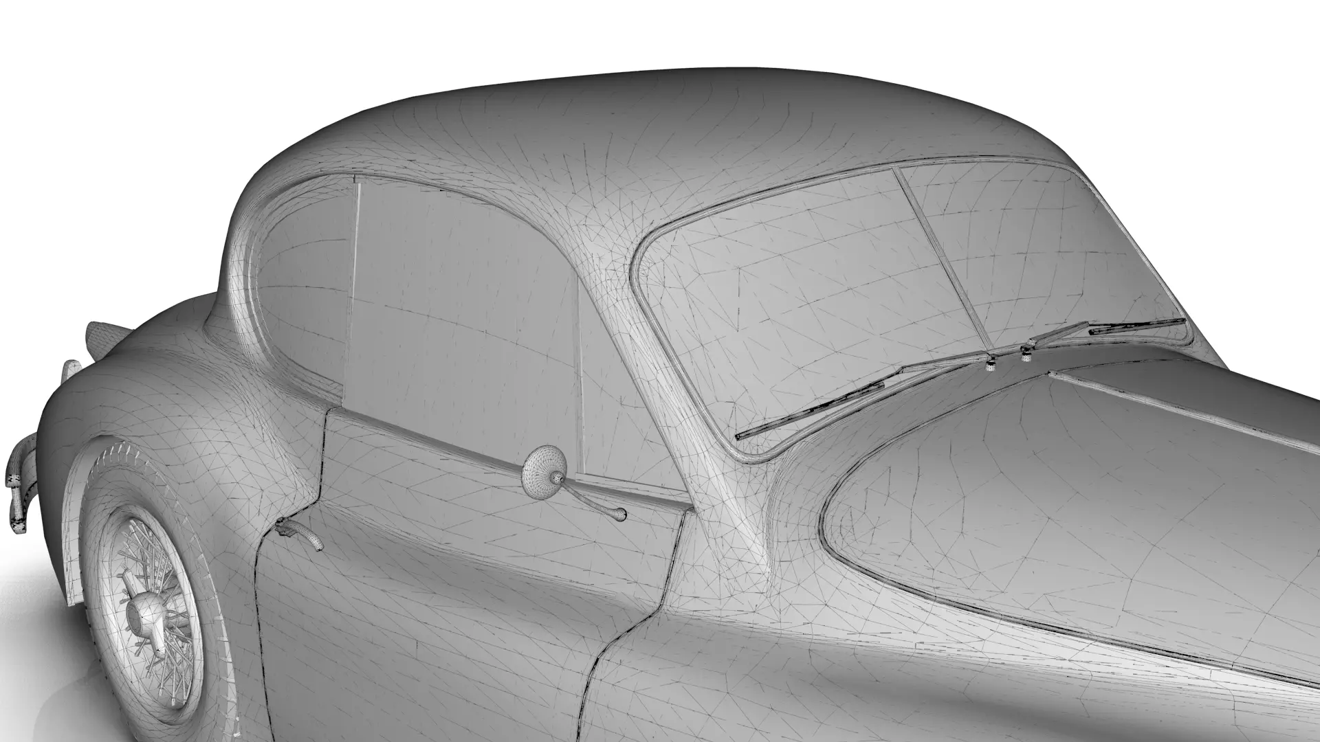 Jaguar XK140 Coupe 1954 Low-poly 3D model_19