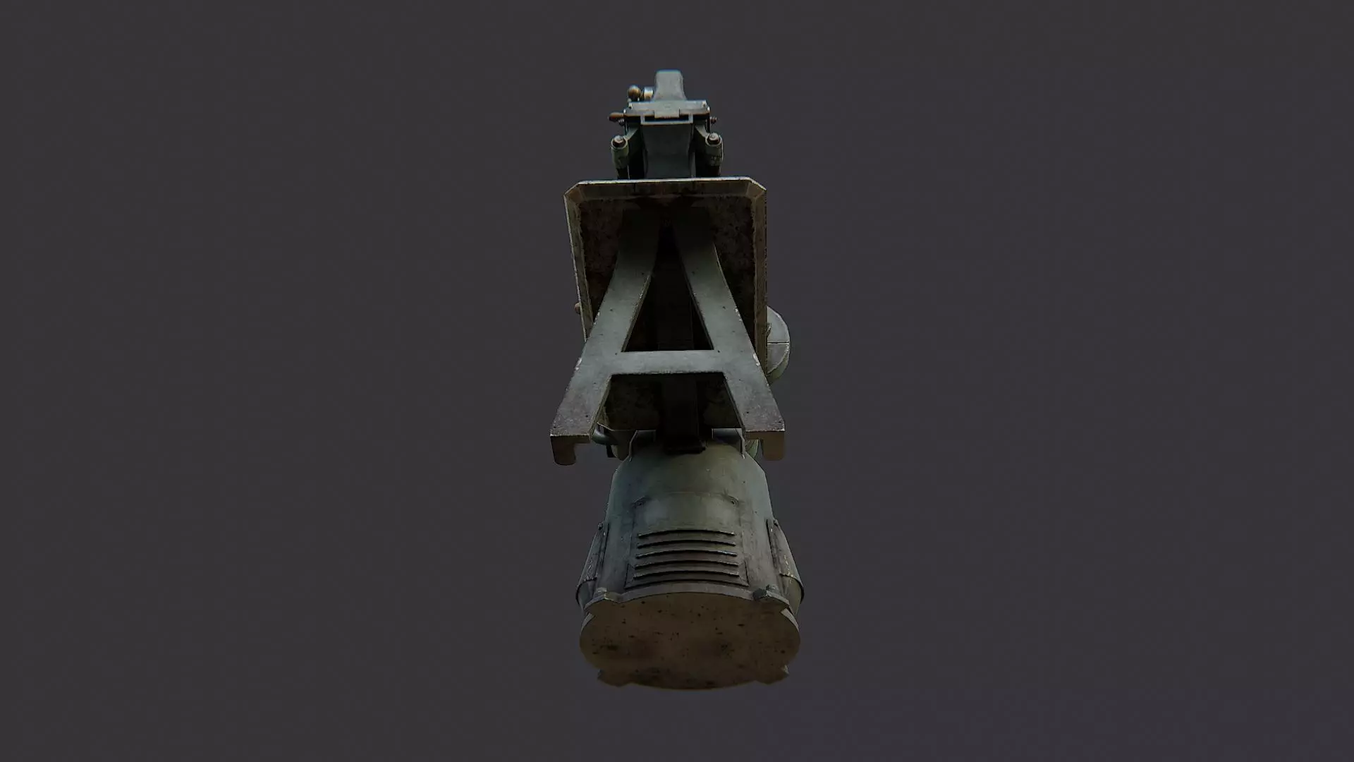 Allied Lathe Industrial Machine Low-poly 3D model_5