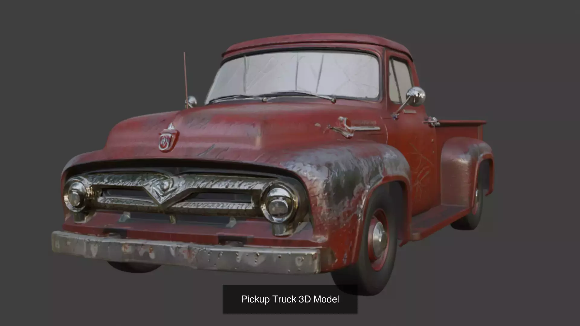 8 Old Scratched Truck 3d Model 3D Model Collection_2