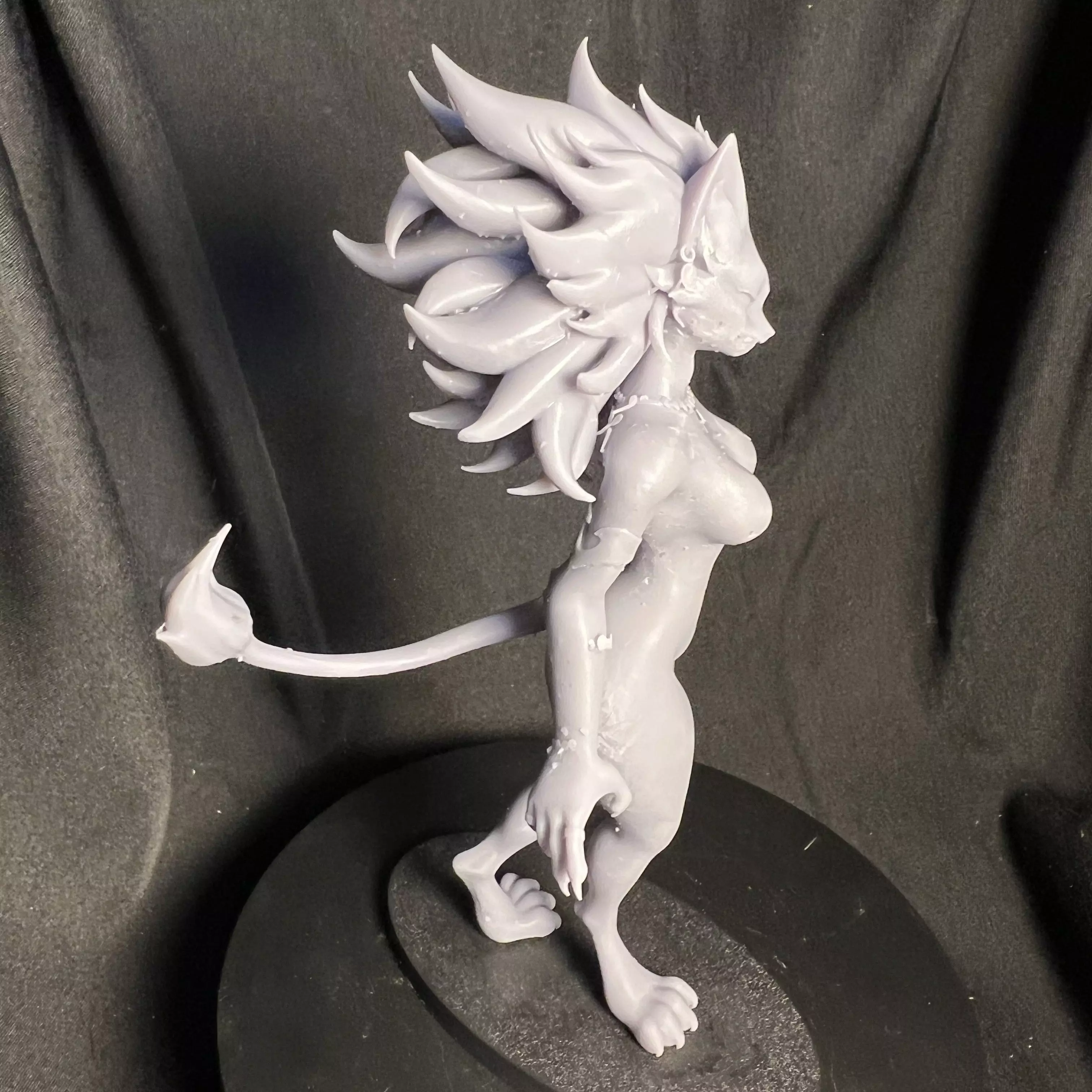 Sexy Feline Cat Girl Seductive Anthro 3D Printable Model 3D print model_4