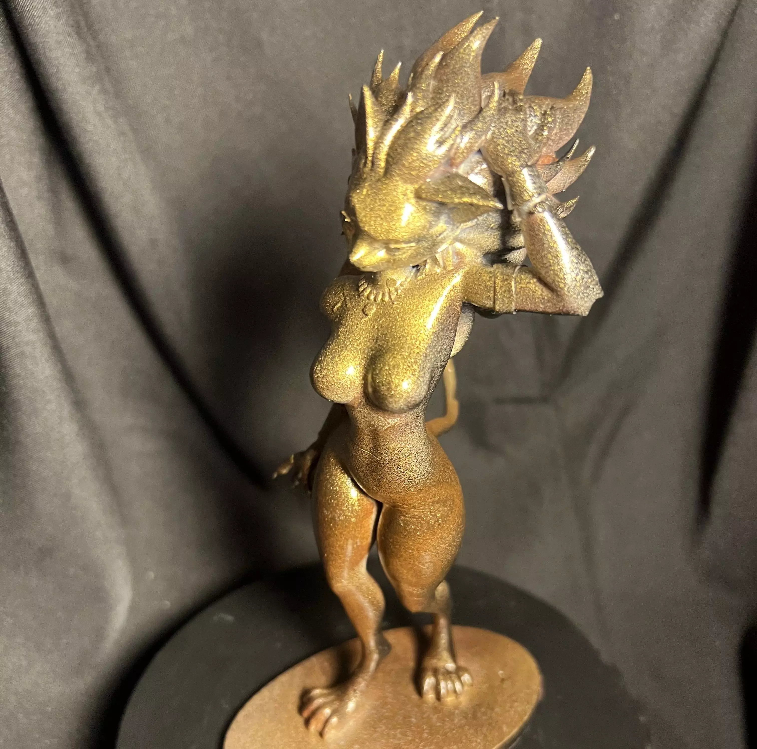 Sexy Feline Cat Girl Seductive Anthro 3D Printable Model 3D print model_6