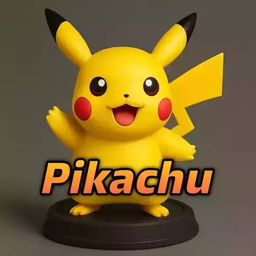 Pikachu 3D Printable Figurine 