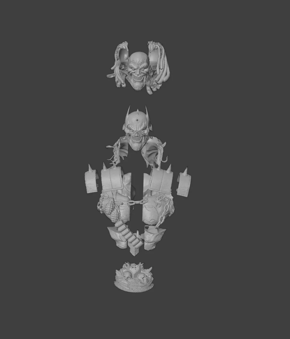 batman bust stl 3d print model 3D print model