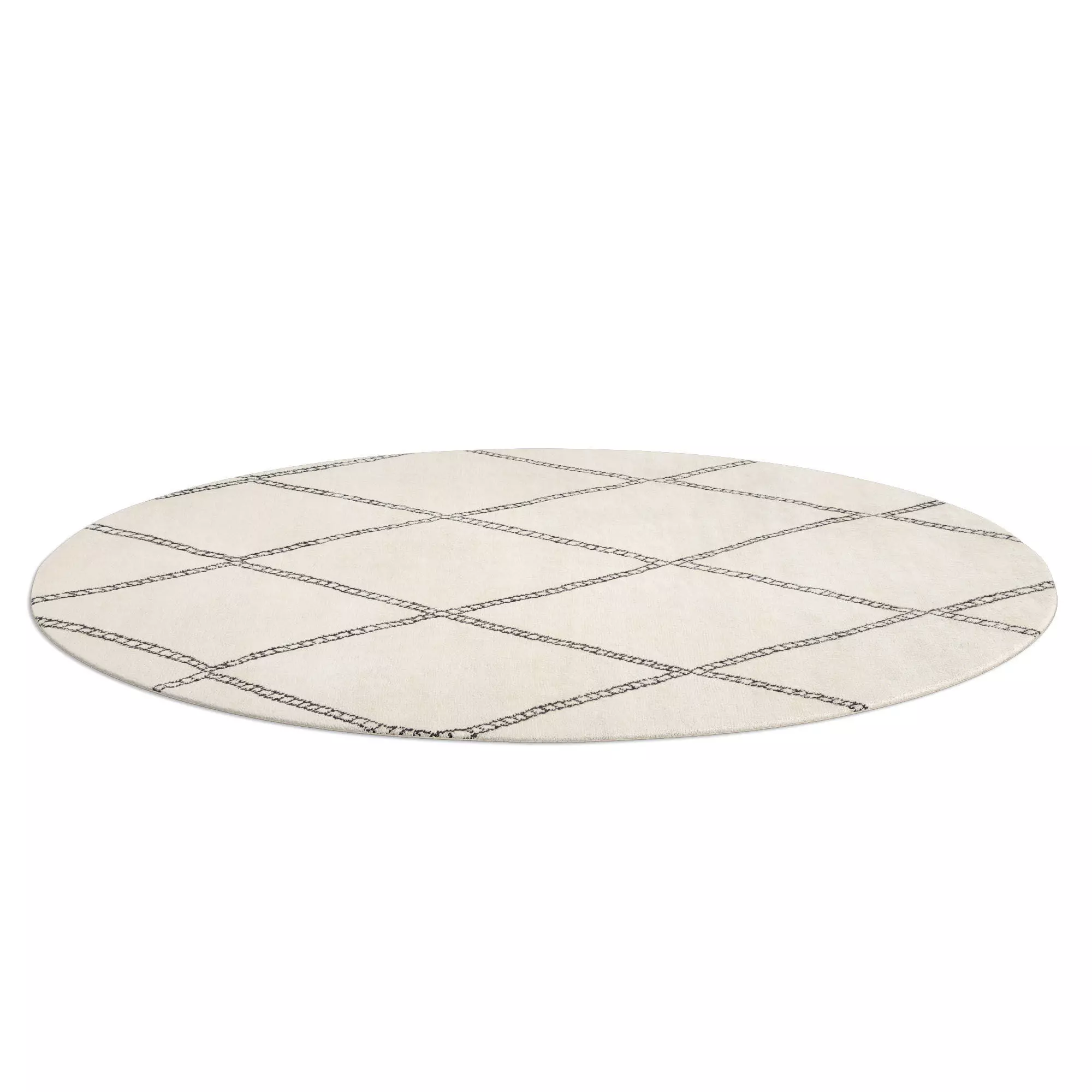 Loha Rug Natural Round 3D model_2