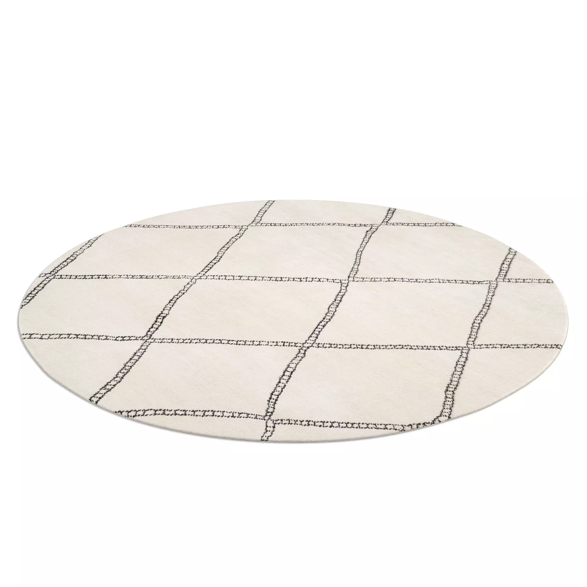 Loha Rug Natural Round 3D model_1