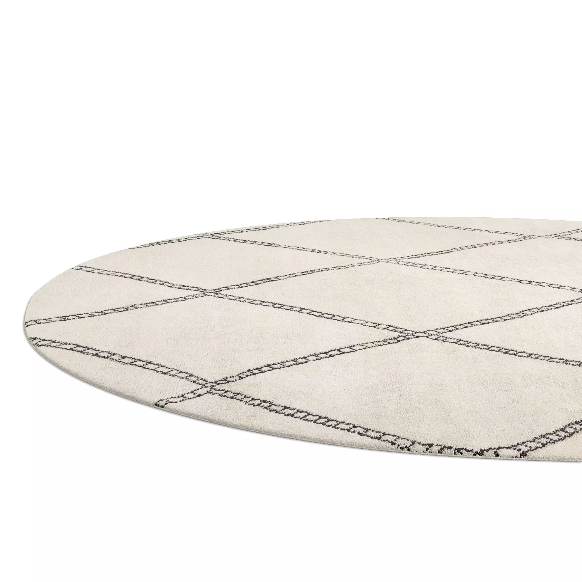 Loha Rug Natural Round 3D model_5