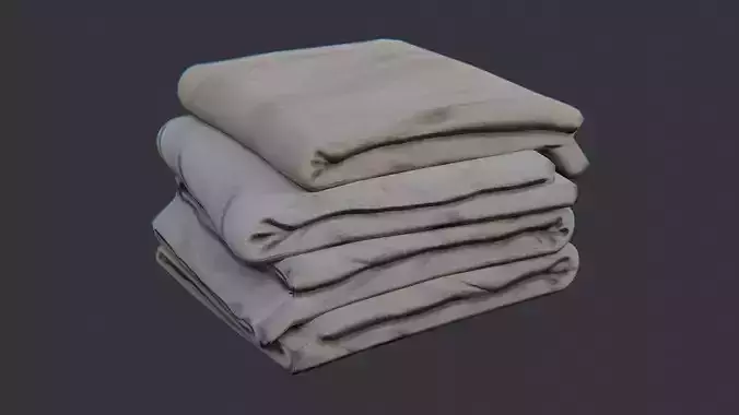 Cozy Folded Blanket Stack in Neutral Tones