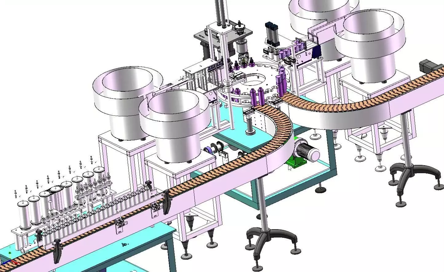 Automatic Aerosol Filling and Capping Production Line 3D model_3