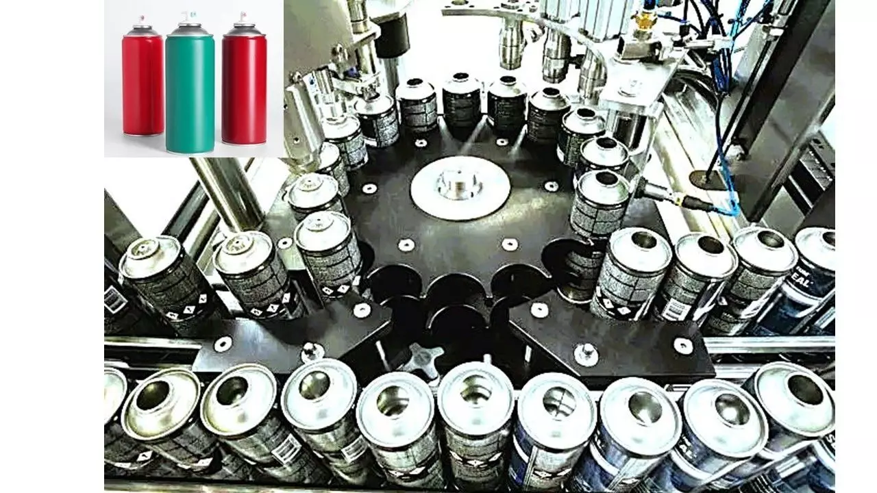 Automatic Aerosol Filling and Capping Production Line 3D model_0