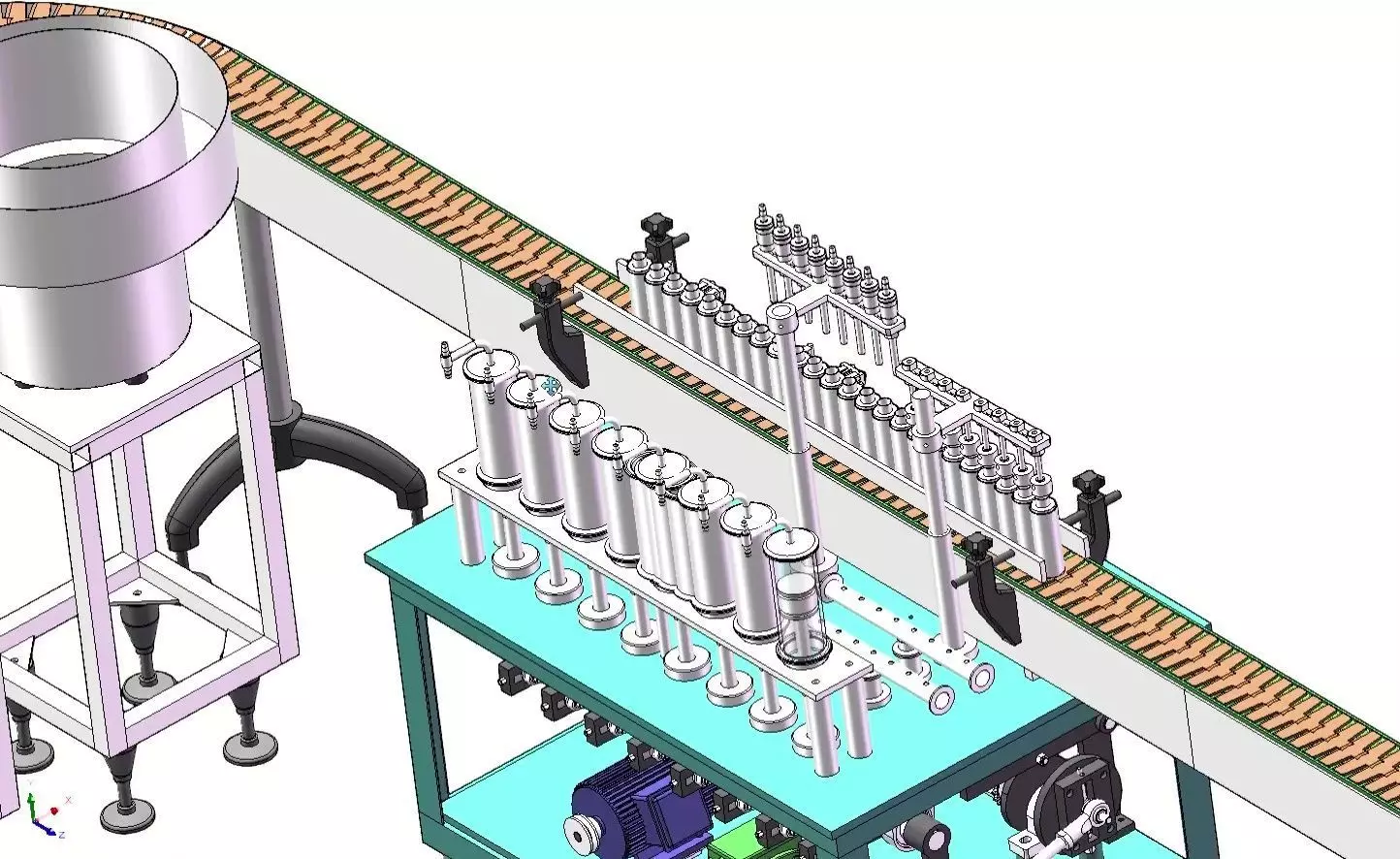 Automatic Aerosol Filling and Capping Production Line 3D model_11