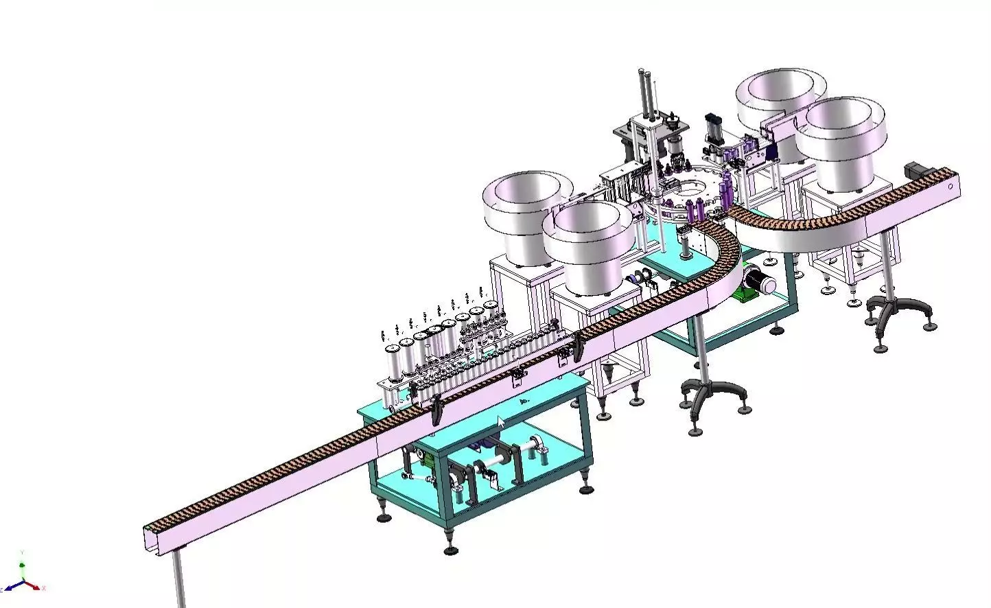 Automatic Aerosol Filling and Capping Production Line 3D model_4