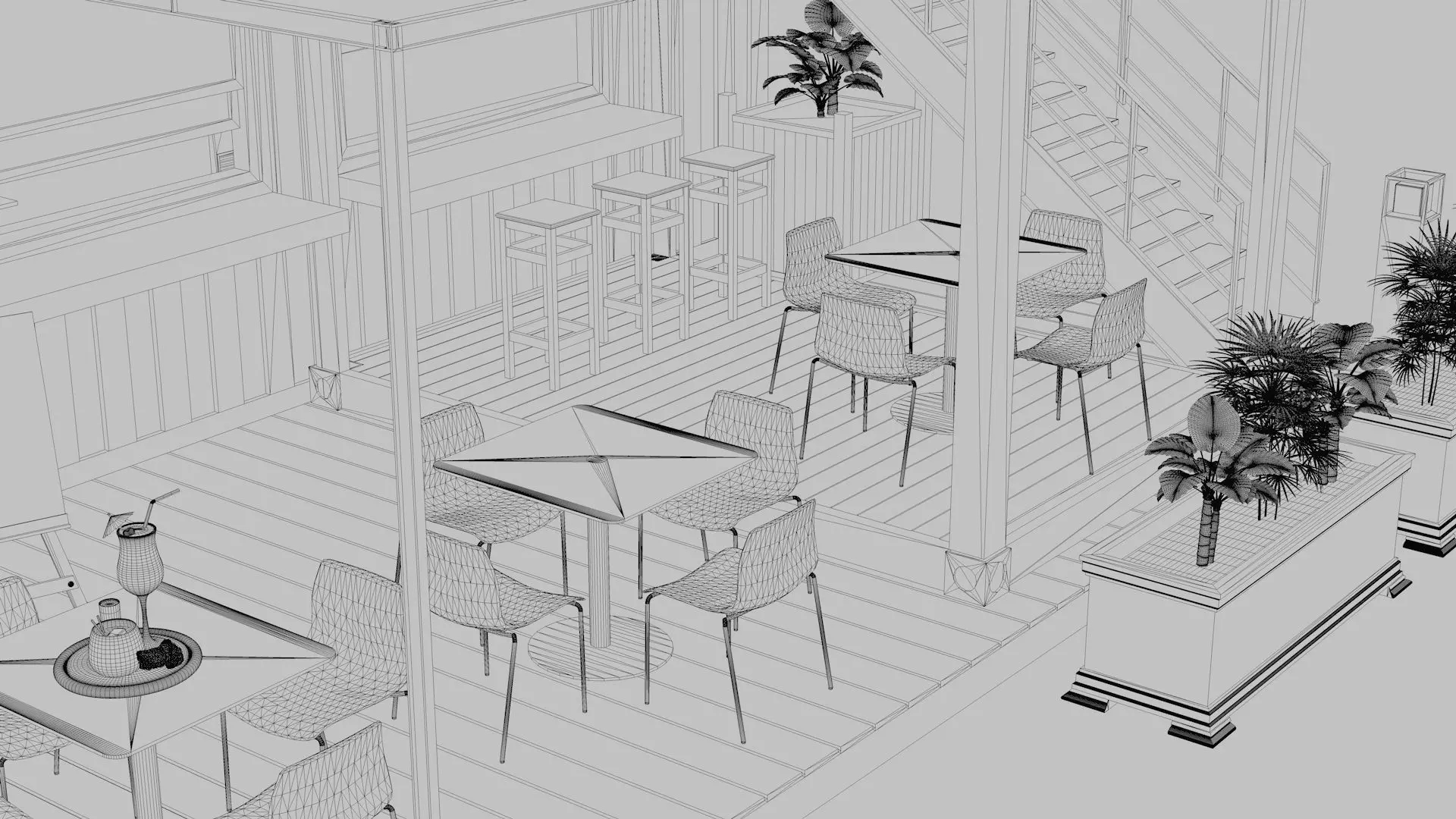 Container Coffee Shop 3D model_24