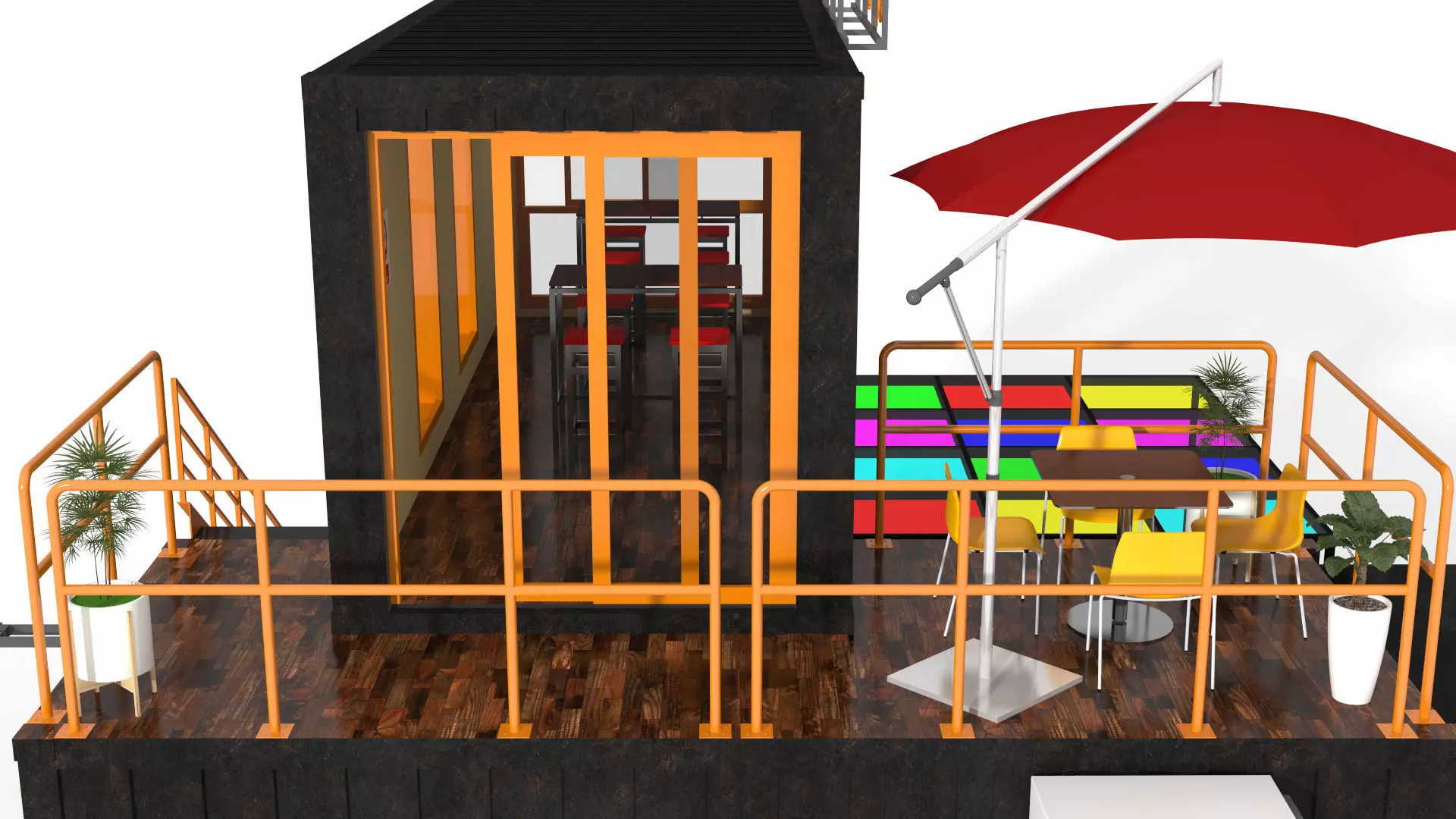 Container Coffee Shop 3D model_9