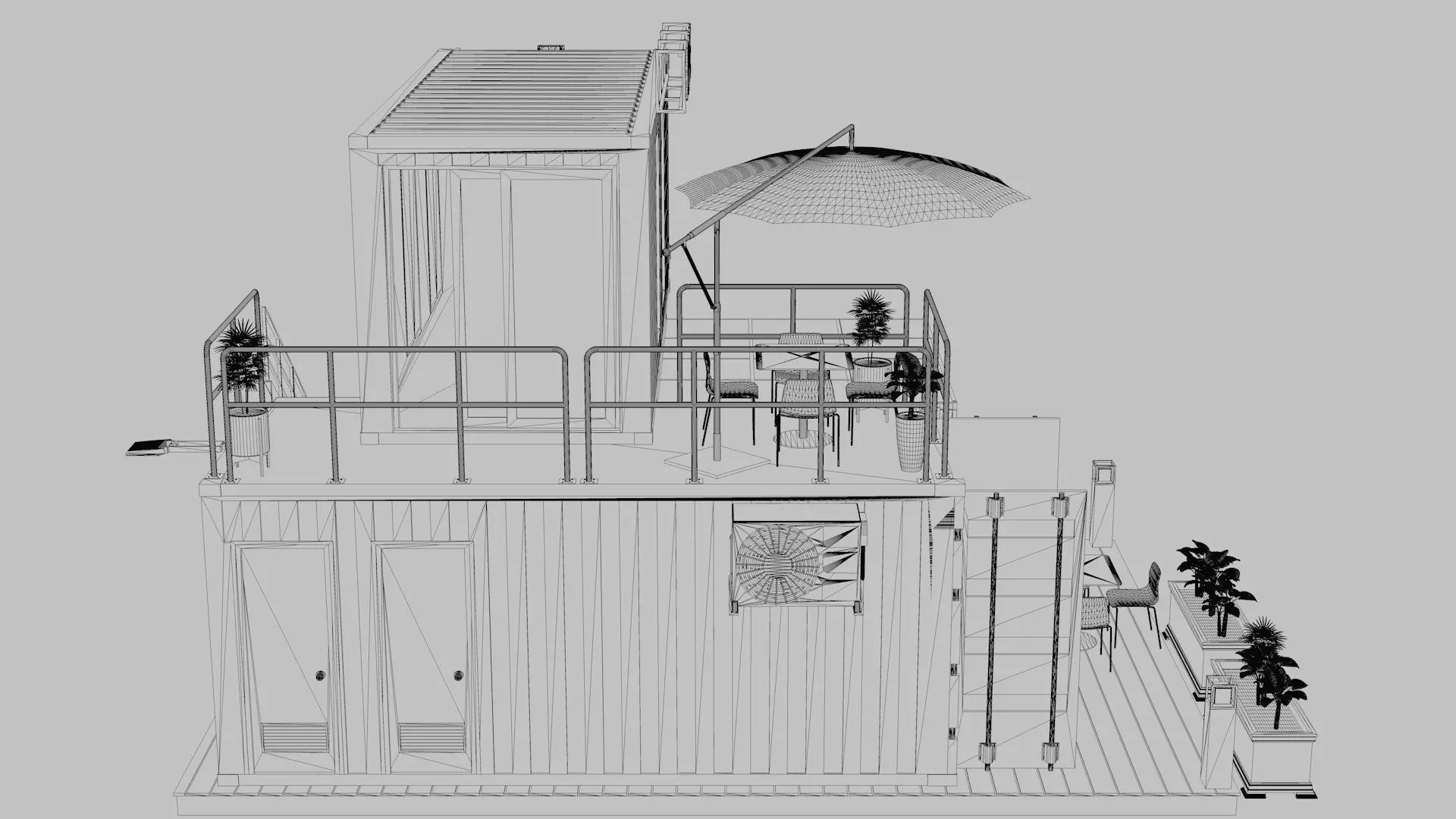 Container Coffee Shop 3D model_23