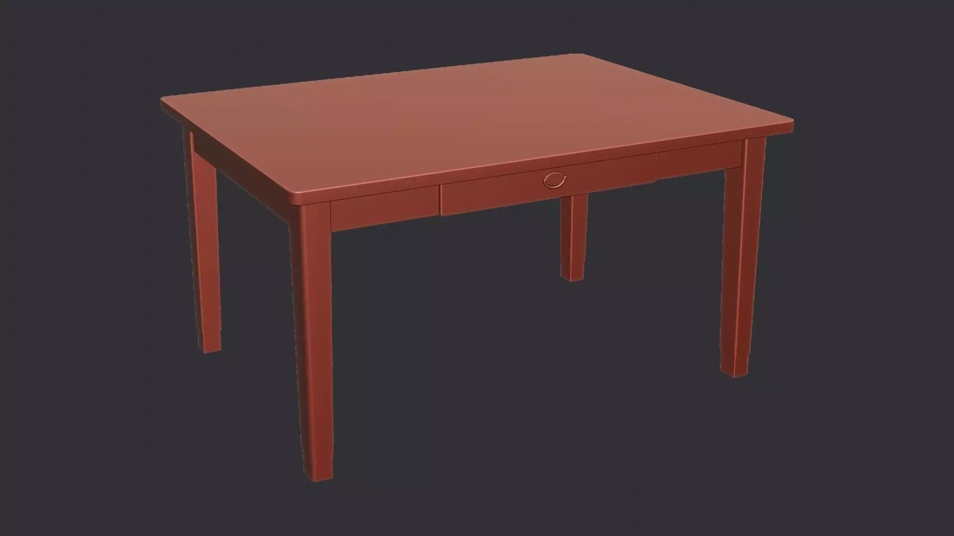Industrial Metal Table with Weathered Finish Low-poly 3D model_6