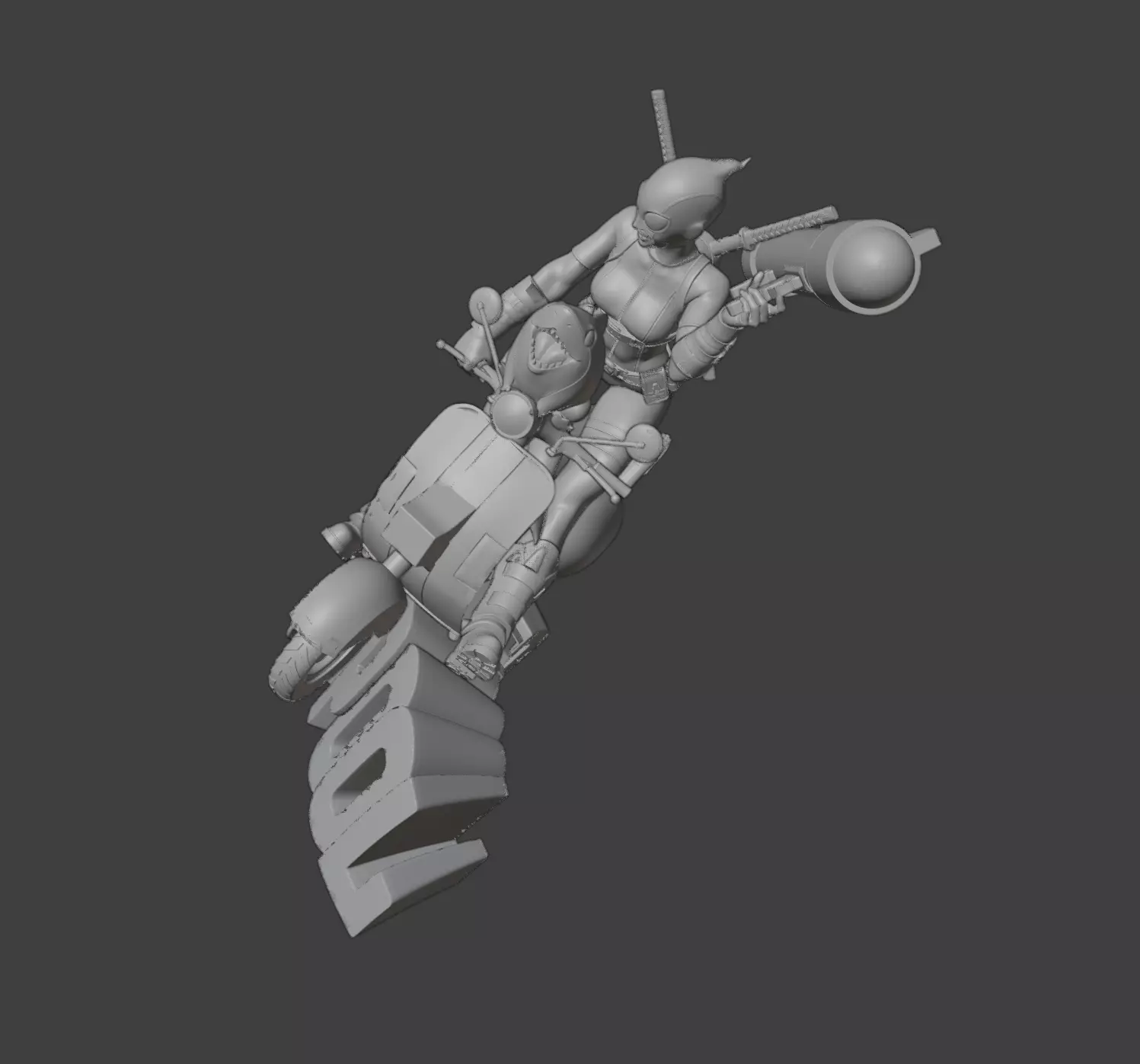 Gwenpool 3D Model STL 3D Printing Ready 3D print model