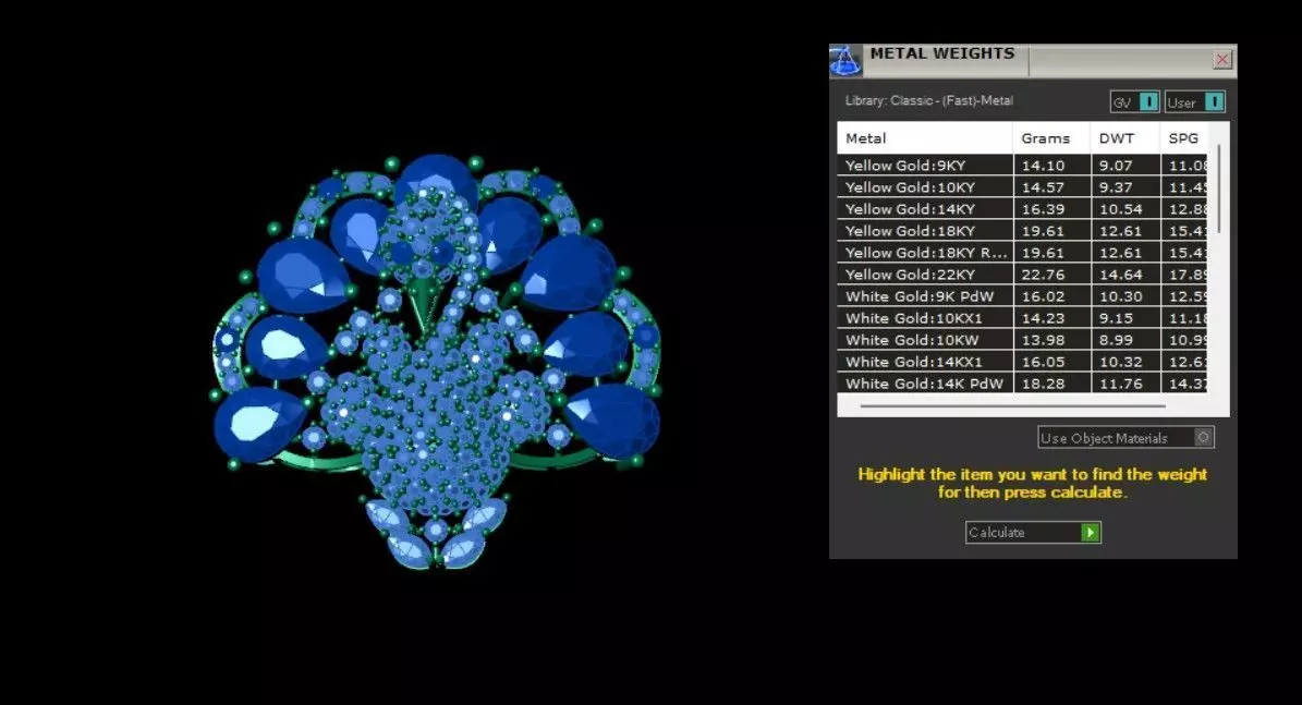 Peacock Brooch 3D print model_5