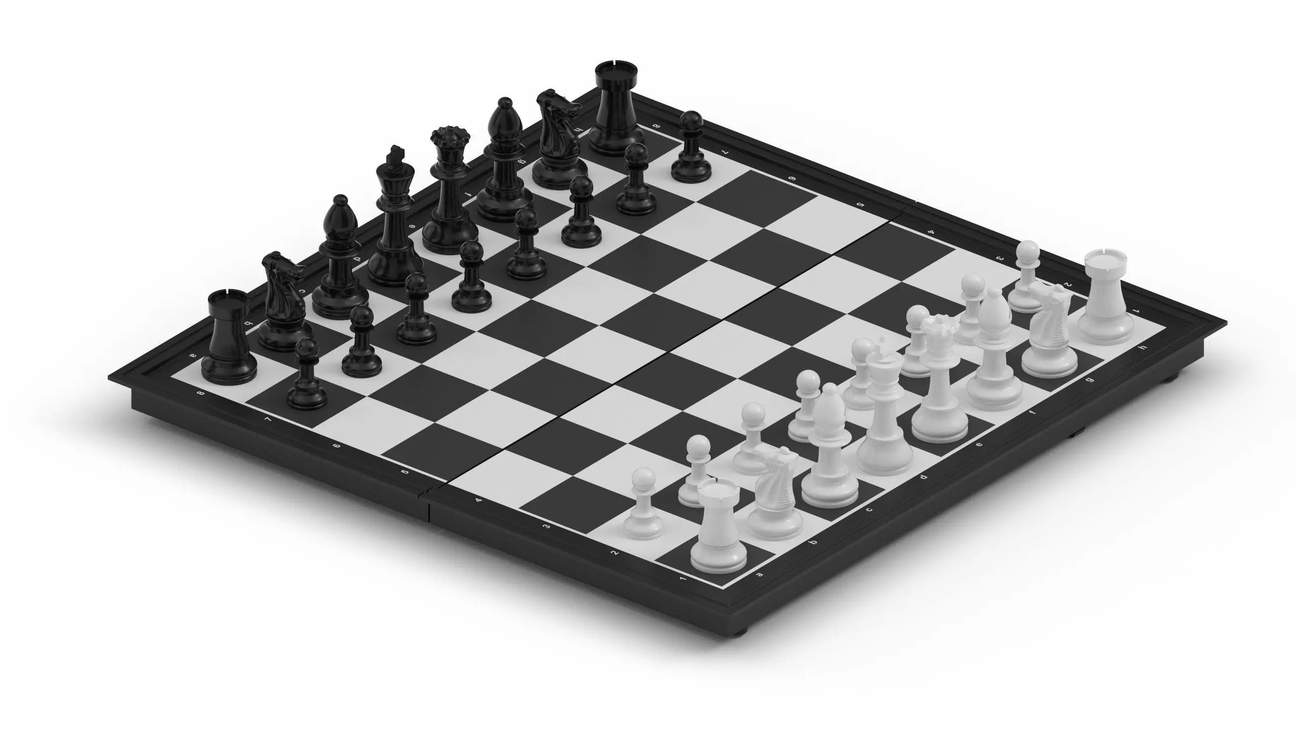 Chessboard Low-poly 3D model_1