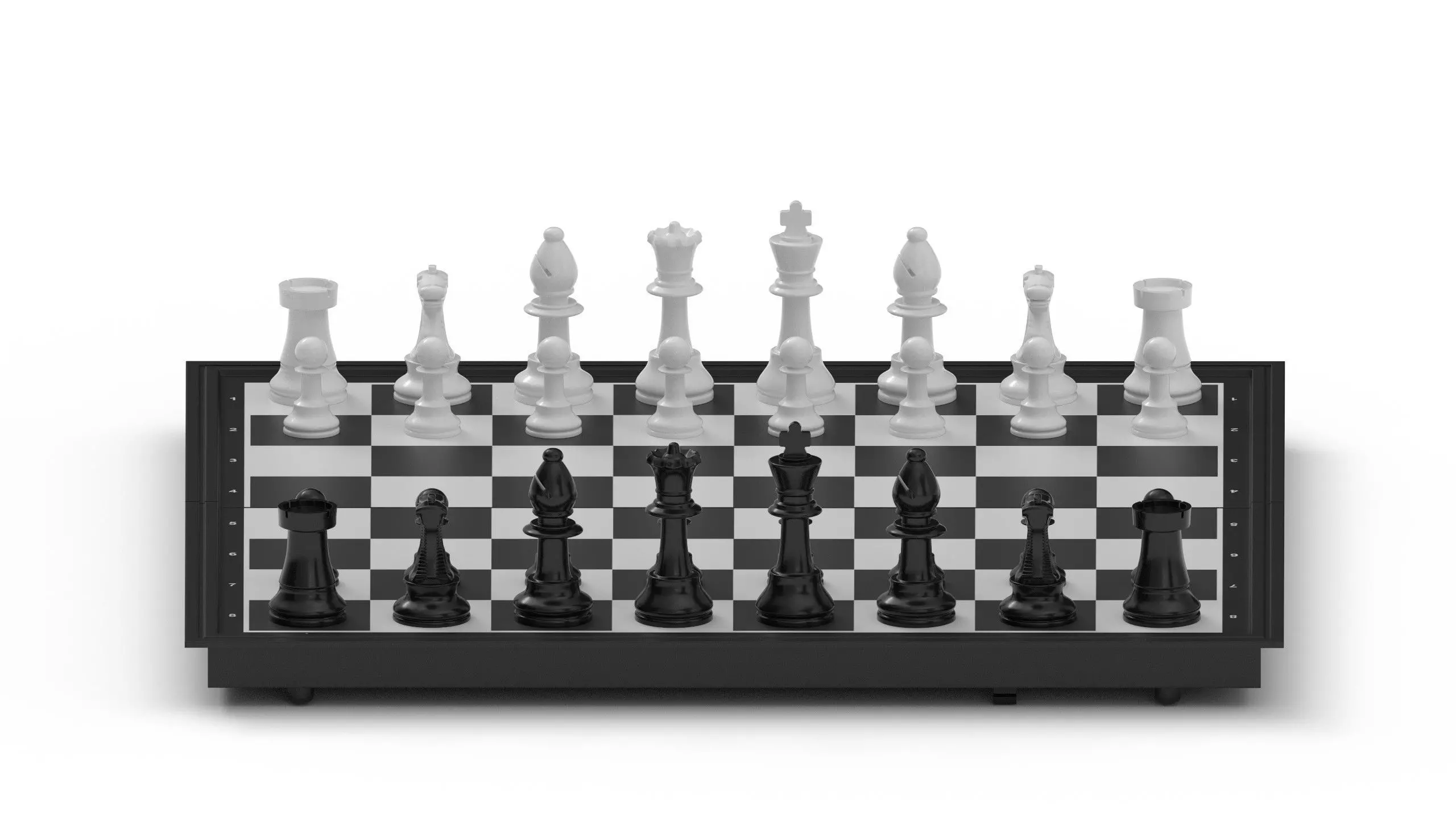 Chessboard Low-poly 3D model_2