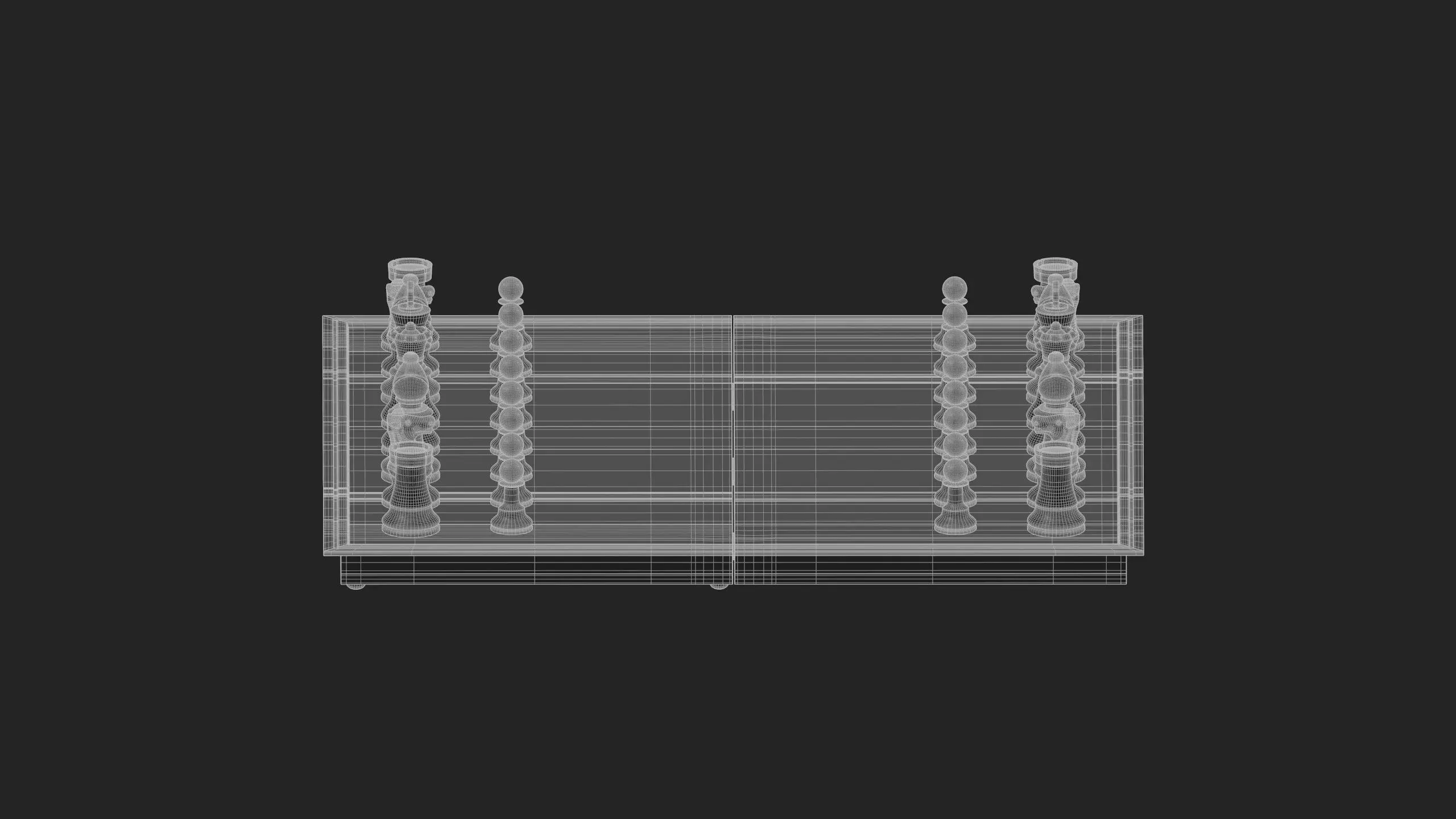 Chessboard Low-poly 3D model_14