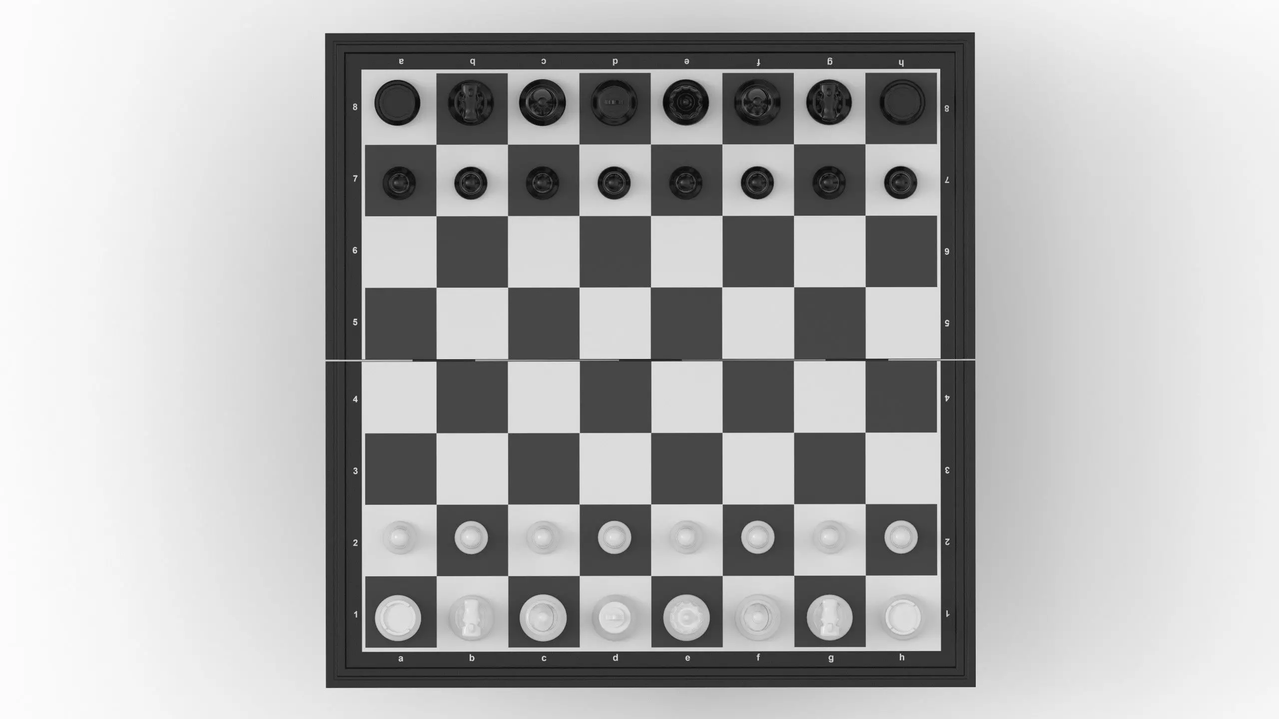 Chessboard Low-poly 3D model_4