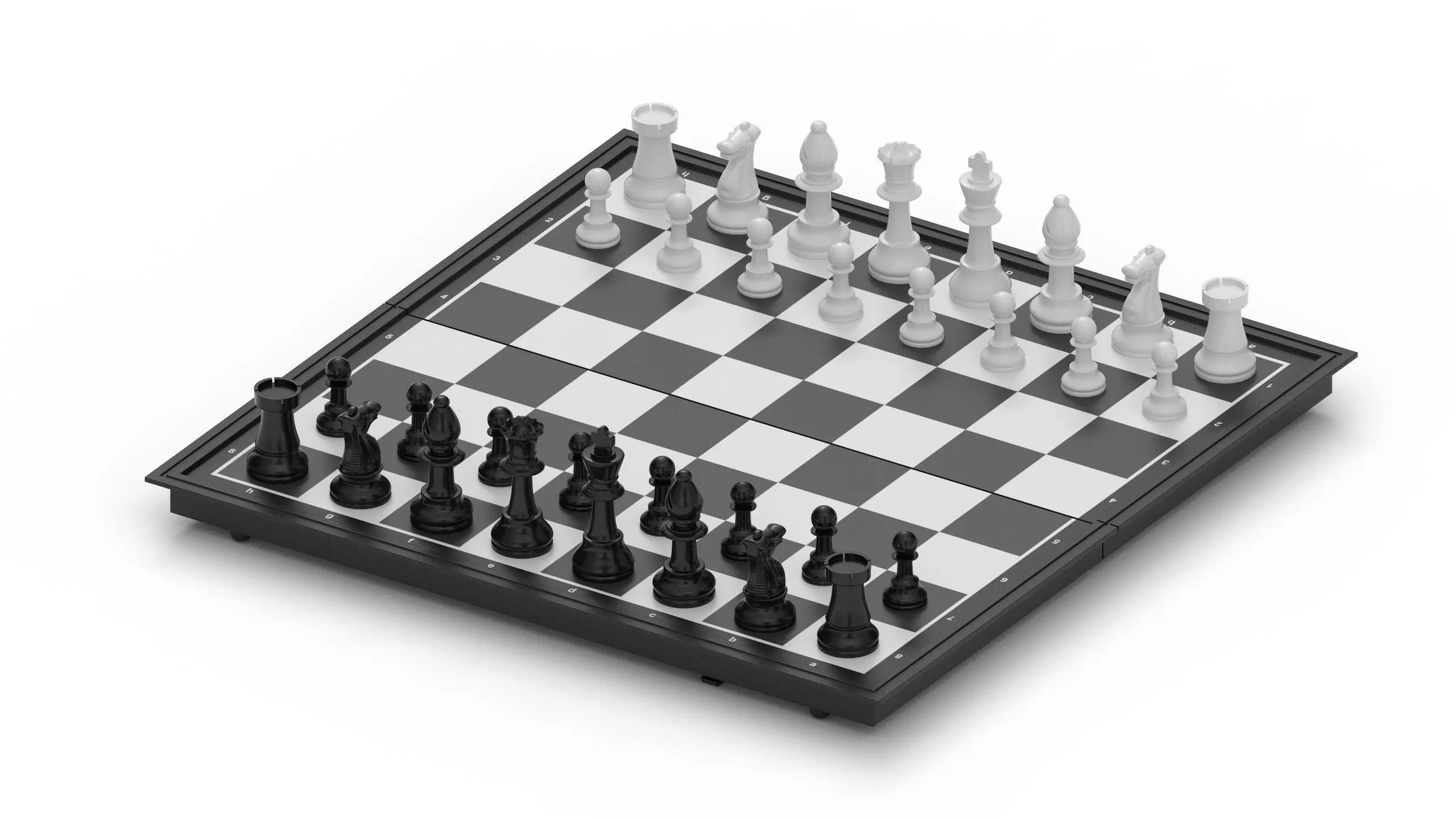 Chessboard Low-poly 3D model_0