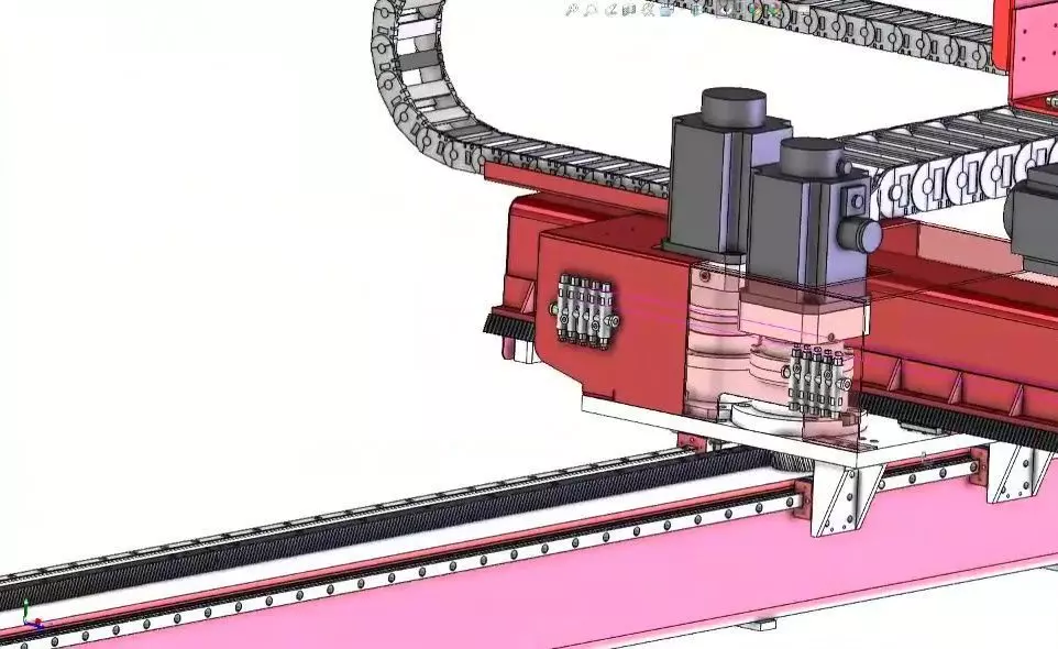 CNC Machine Loading and Unloading Automation System 3D model_12