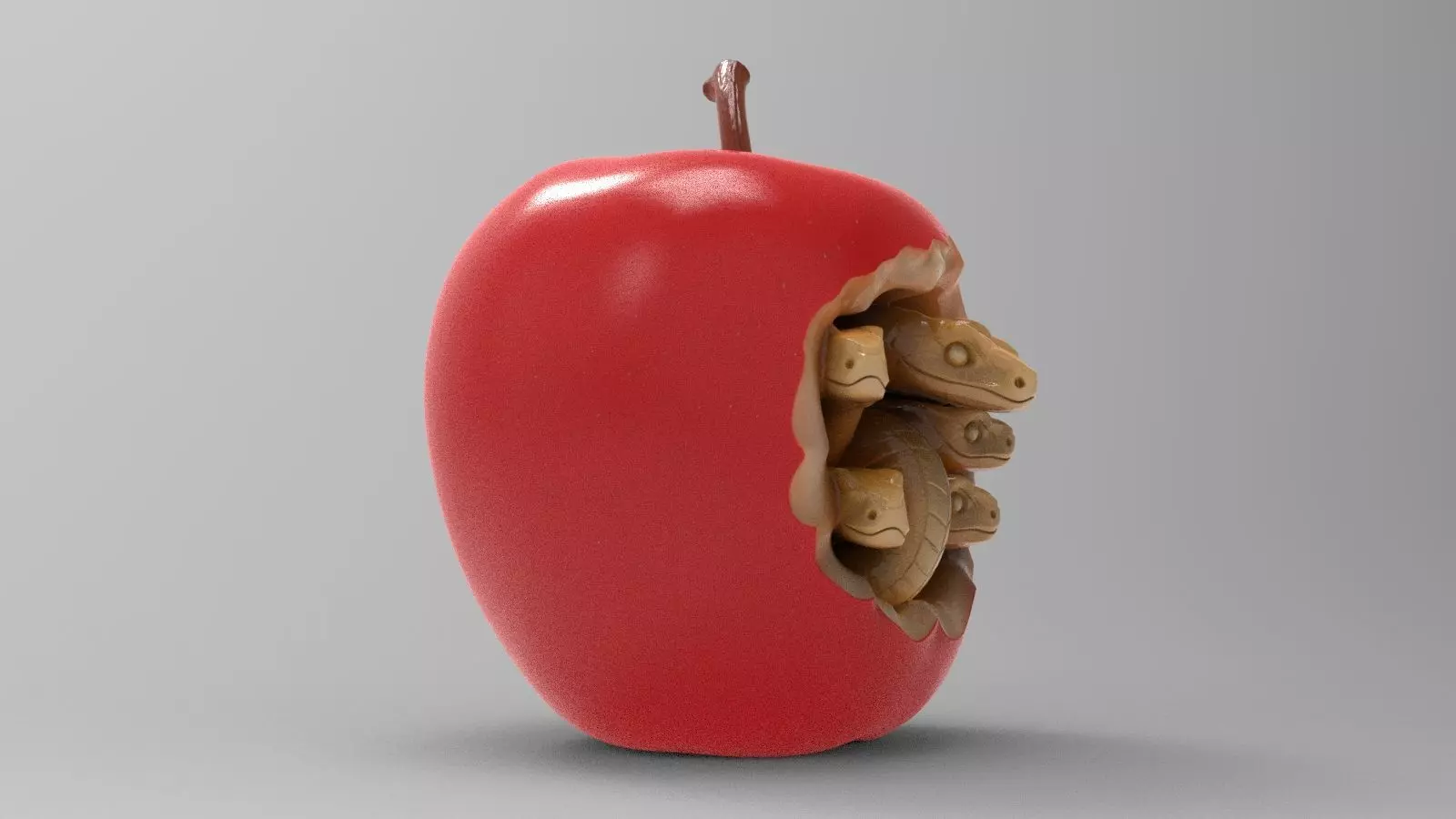 Forbidden Apple 3D print model_3