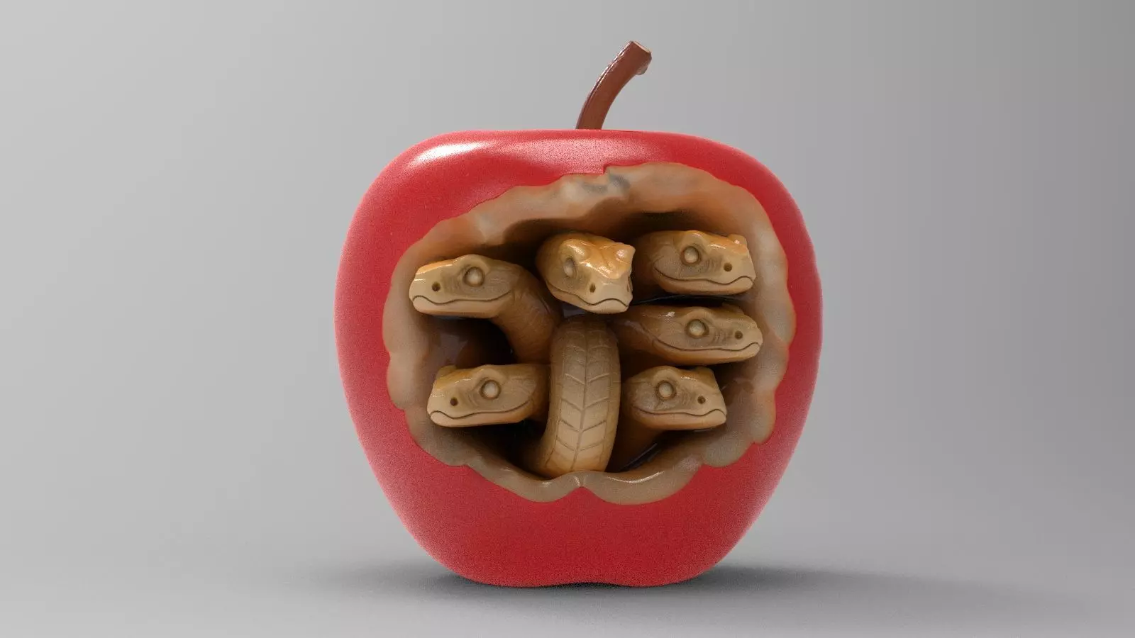 Forbidden Apple 3D print model_1