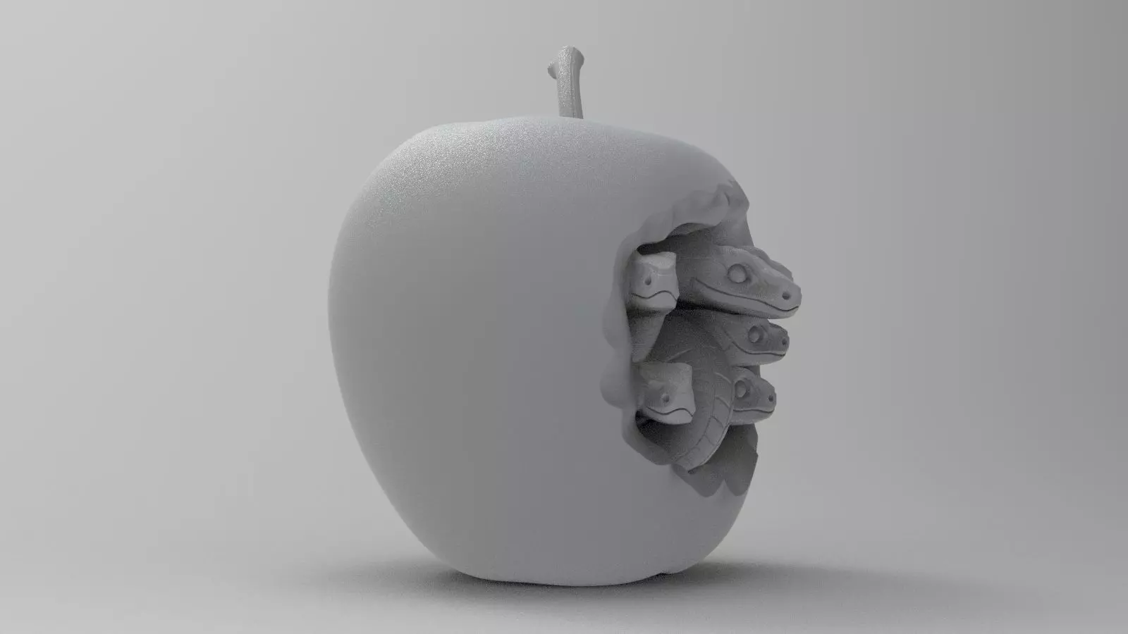 Forbidden Apple 3D print model_16