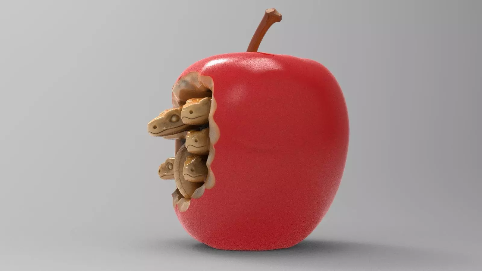 Forbidden Apple 3D print model_10