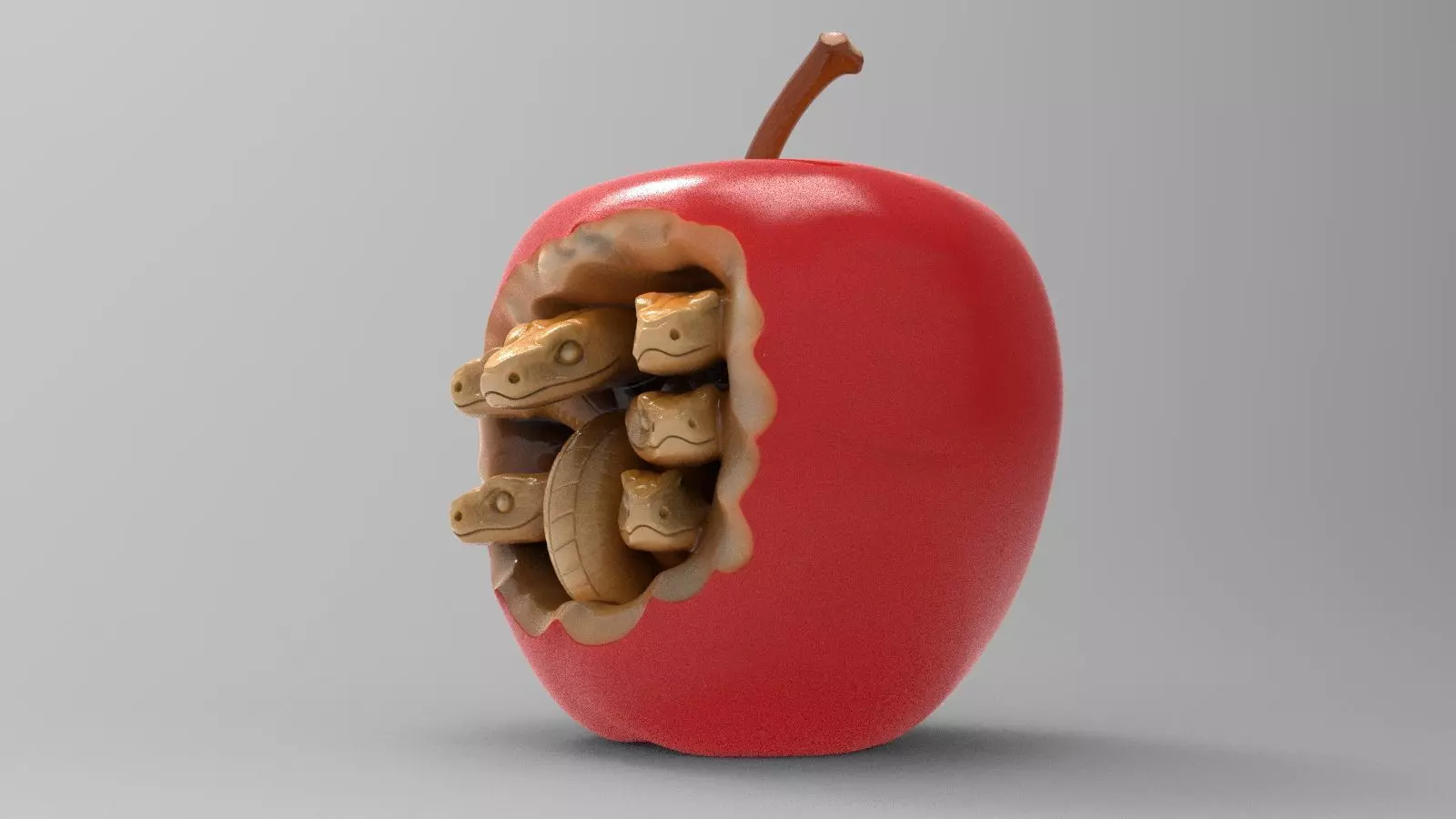 Forbidden Apple 3D print model_9