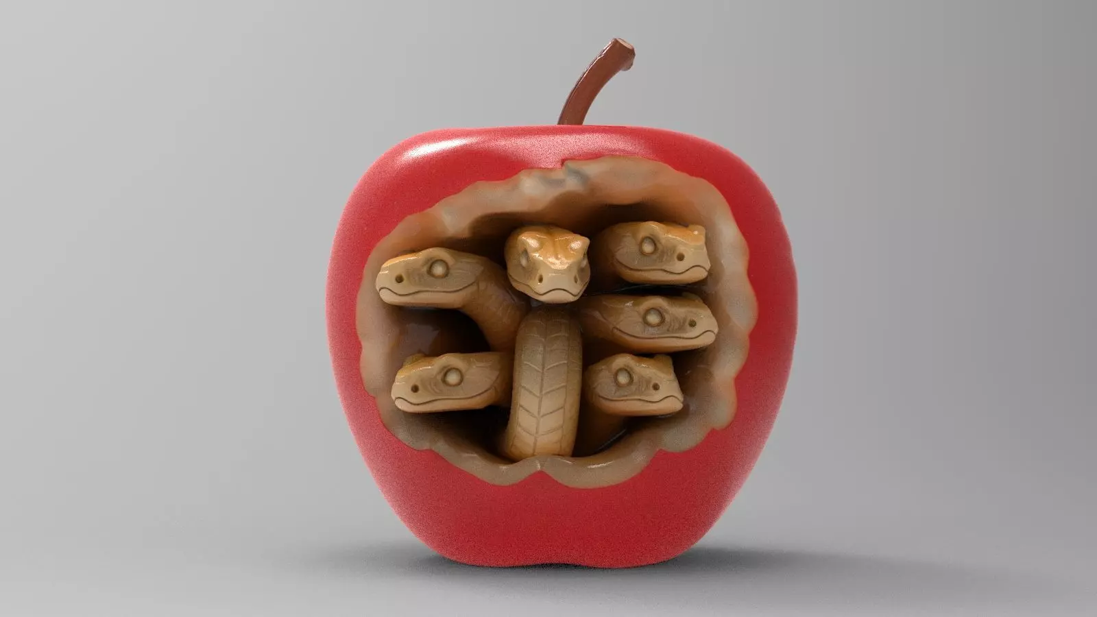 Forbidden Apple 3D print model_11