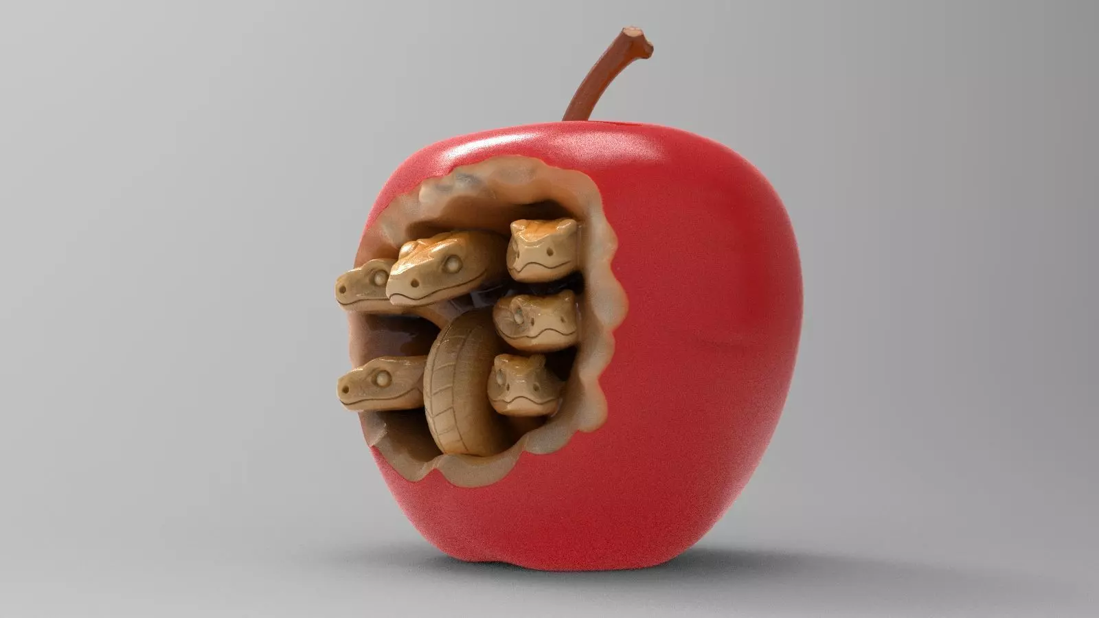 Forbidden Apple 3D print model_8