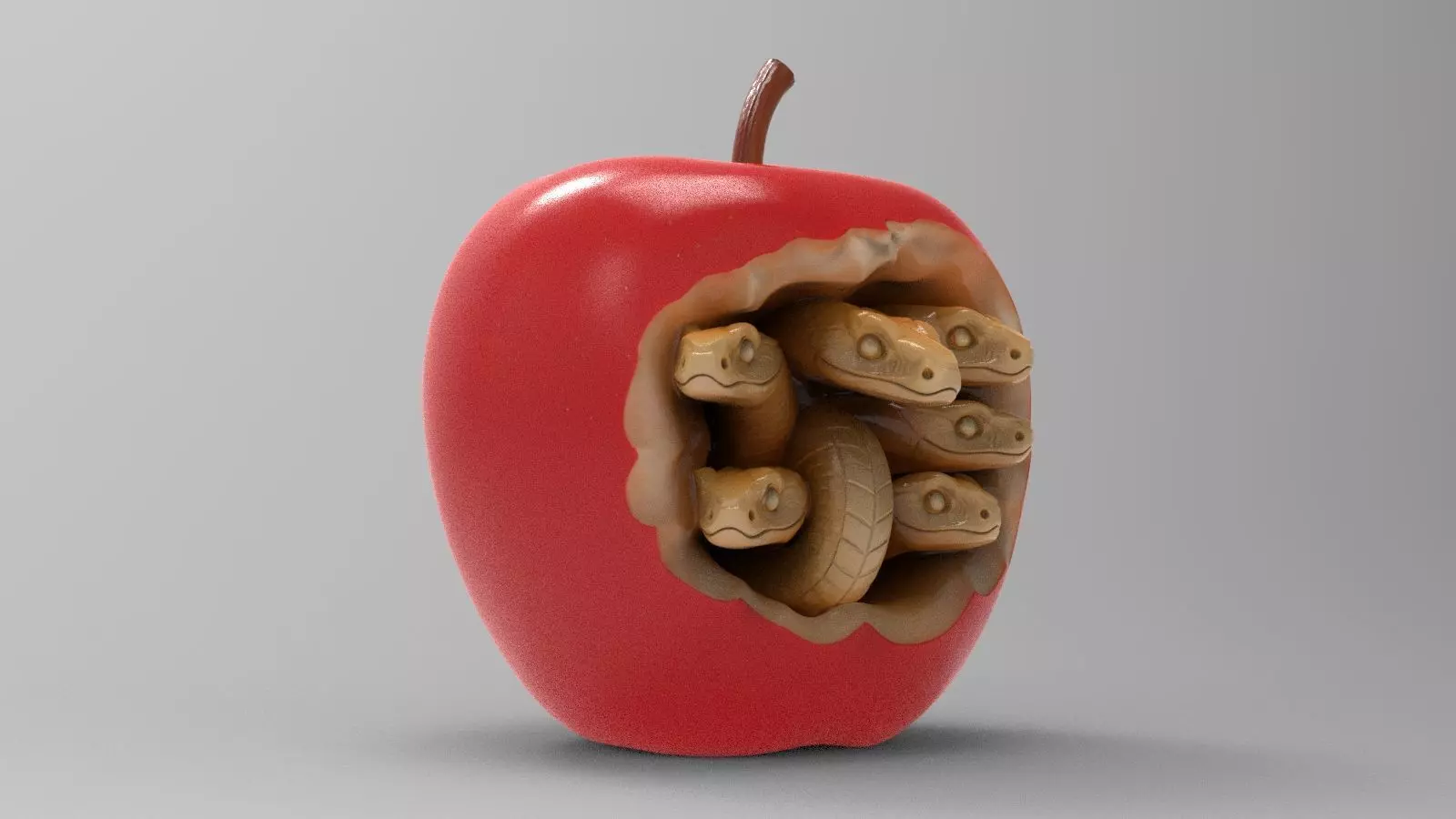 Forbidden Apple 3D print model_5