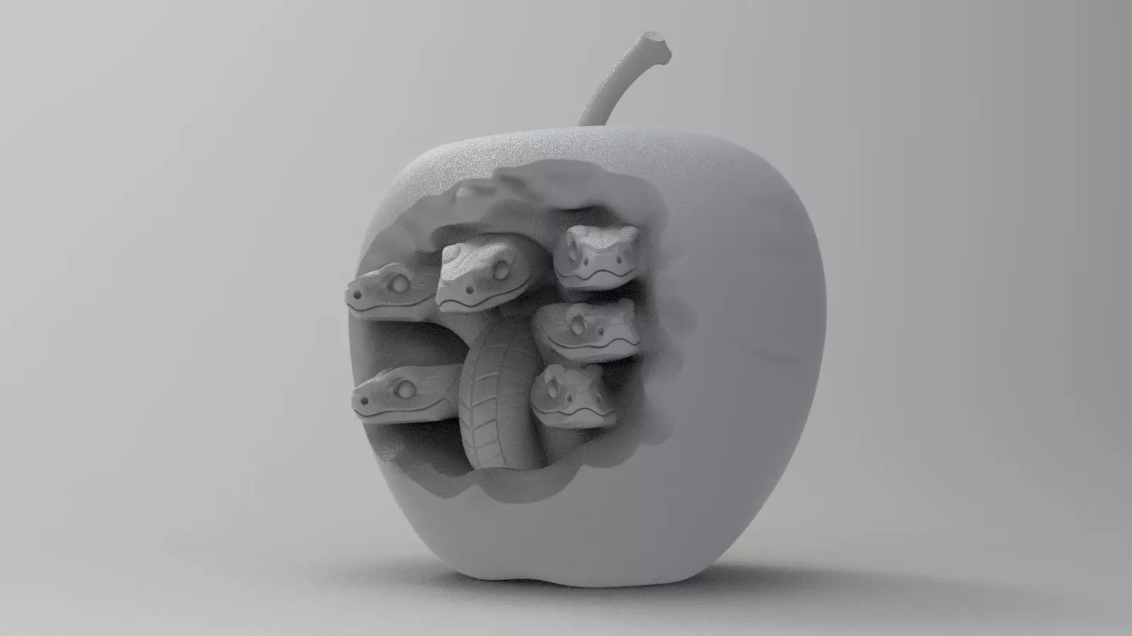 Forbidden Apple 3D print model_18