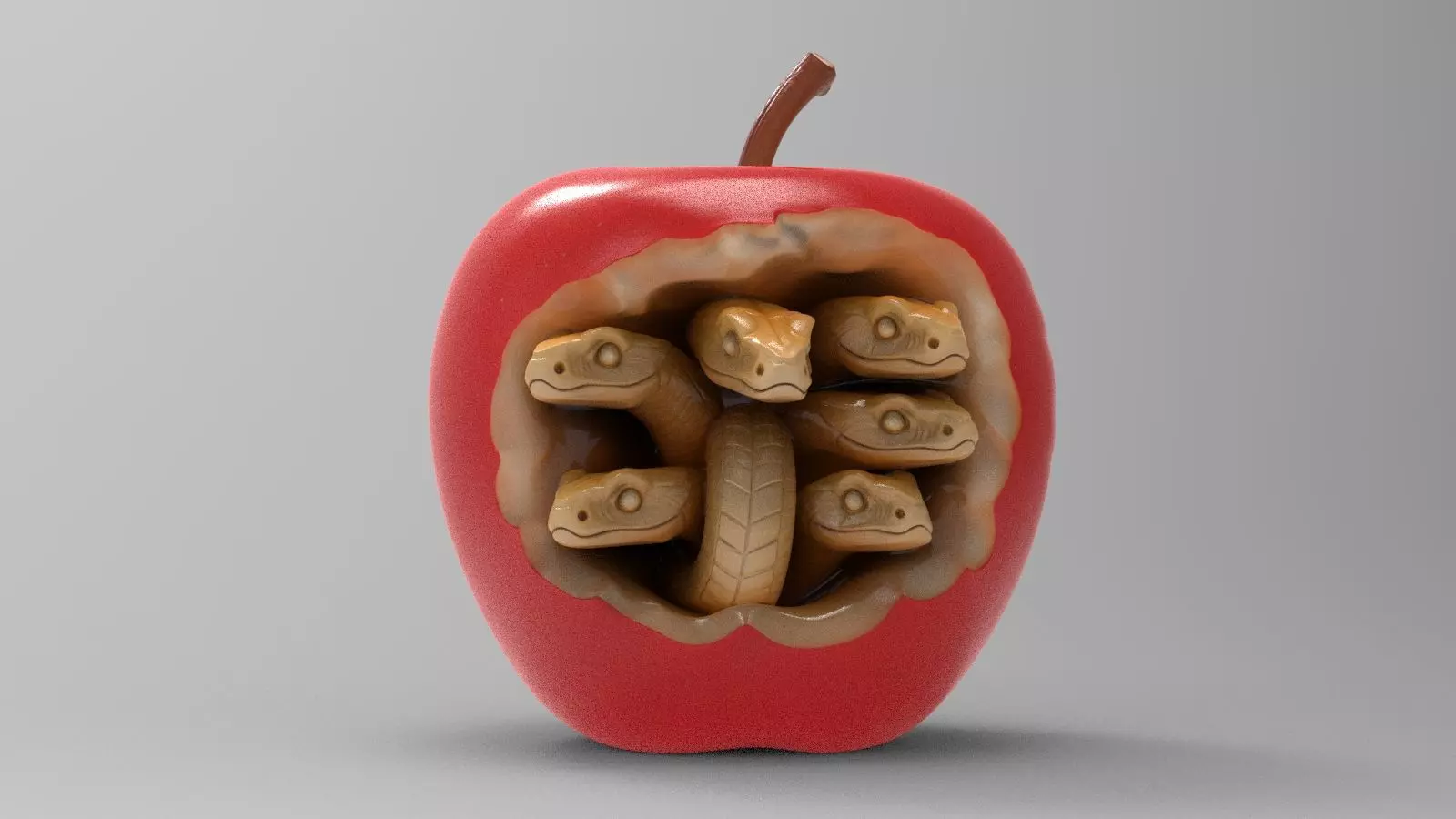 Forbidden Apple 3D print model_7