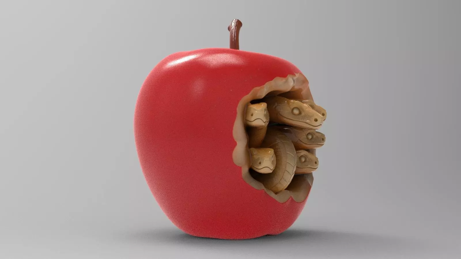 Forbidden Apple 3D print model_4