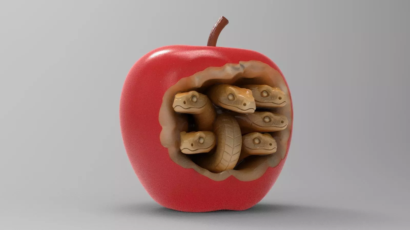 Forbidden Apple 3D print model_6