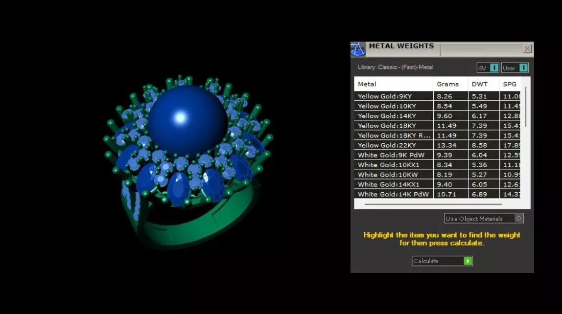 Diamond Pearl Ring 3D print model_5