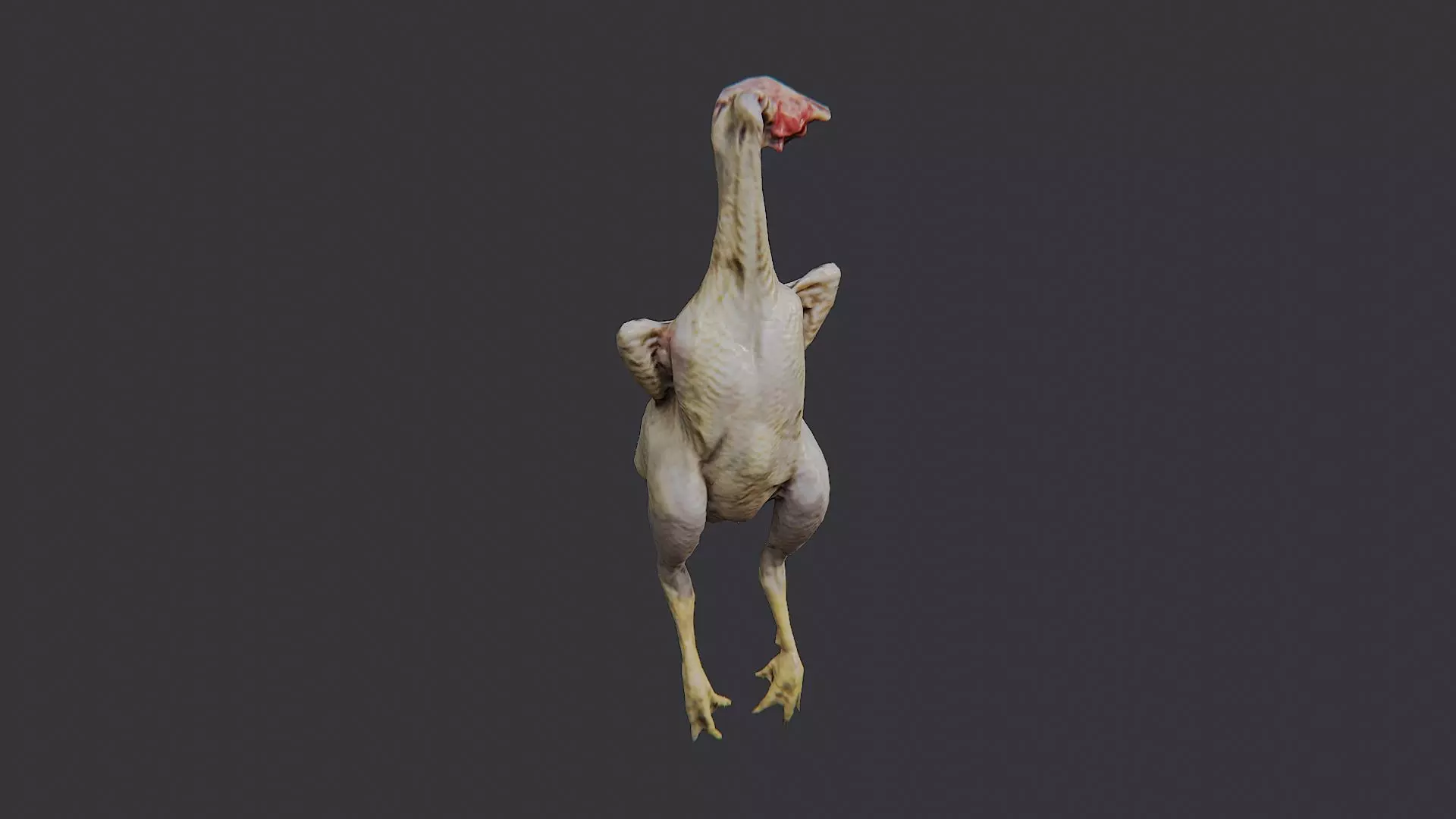 Butchered Chicken Prop Figure Low-poly 3D model_0